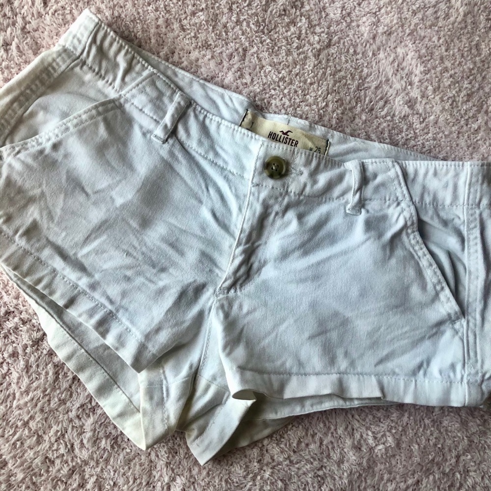 2 FOR $20! Hollister White Shorts